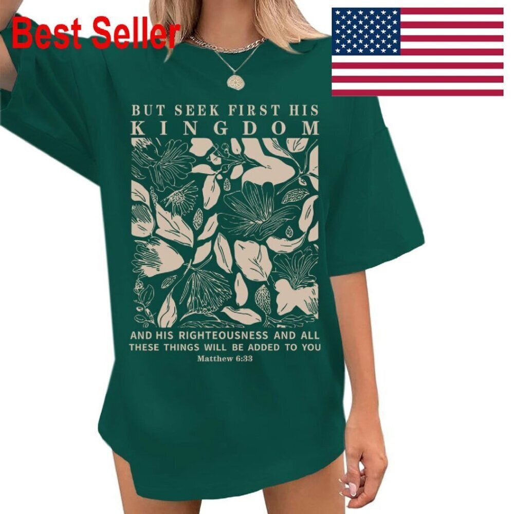 Oversized Vintage Graphic Tee Boho Floral Faith Shirt Women's T-Shirt